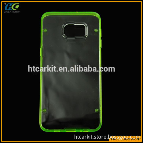 clear smooth Soft TPU glow case For Samsung Galaxy S6 edge plus